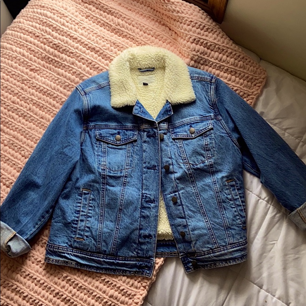 Sherpa-Lined Jean Jacket